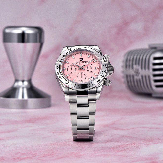 large Часы мужские Pagani Design PD-1727 Silver-Pink 1
